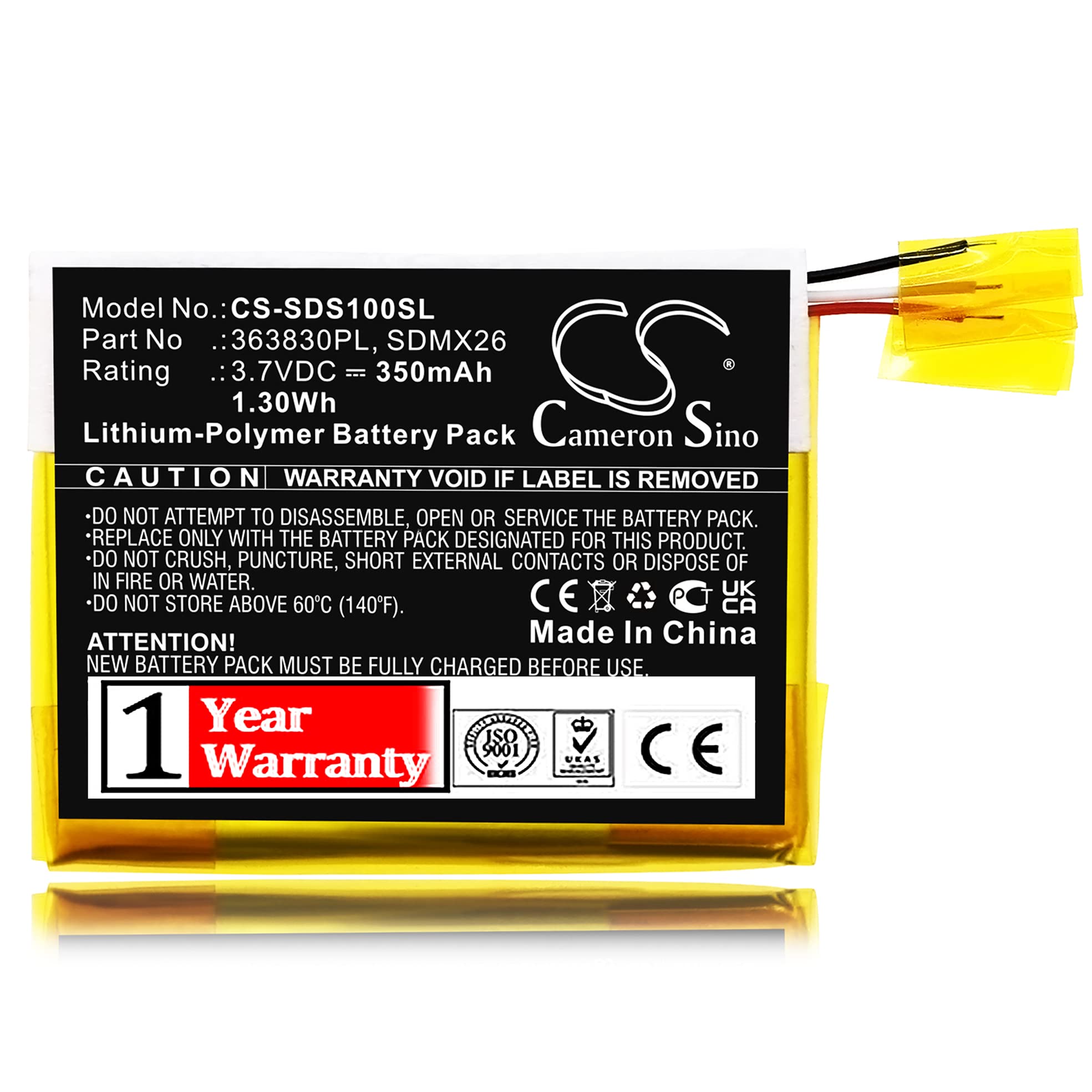Amazon.com: BCXY 363830PL SDMX26 Battery Replacement for SANDlSK
